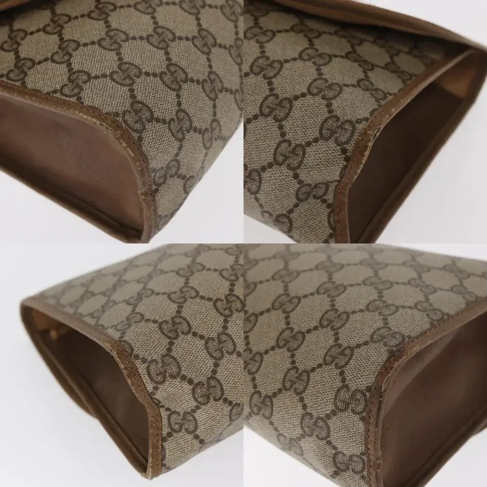 Gucci GG Supreme Web Clutch Bag Beige